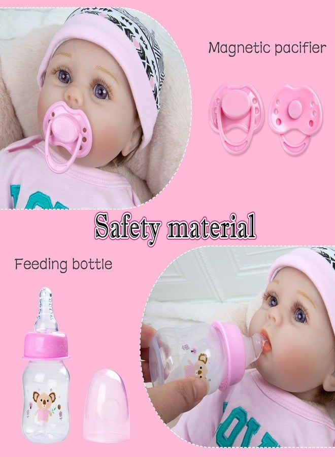 Pedolltree Reborn Baby Dolls Clothes Girl Outfits Accesories 11 Pcs Set for 17-22 Inch Reborn Doll Newborn Baby Girl with Butterfly Backpack&Diaper - Image 5